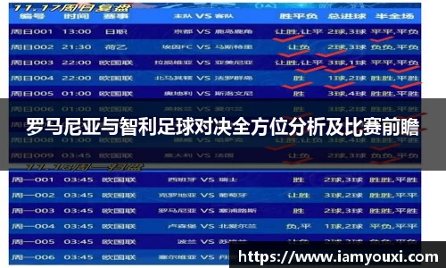 罗马尼亚与智利足球对决全方位分析及比赛前瞻